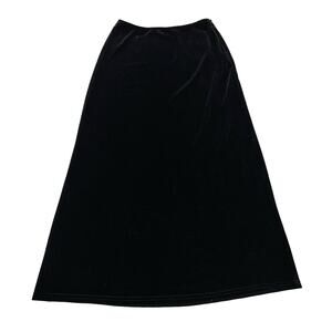 Scott McClintock Velvet Midi Skirt Womens Size 10 Black A Line Side Zip USA Made